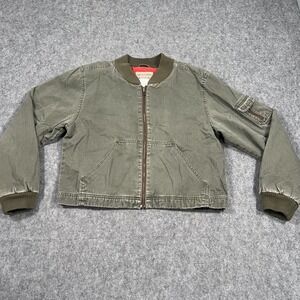 Abercrombie & Fitch Vintage‎ Army Green Flyer Bomber Jacket Women's Size Medium